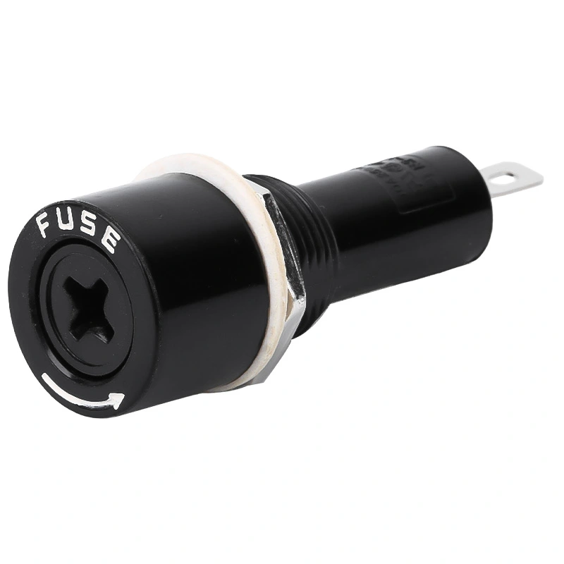 Glass fuse holder panel mount